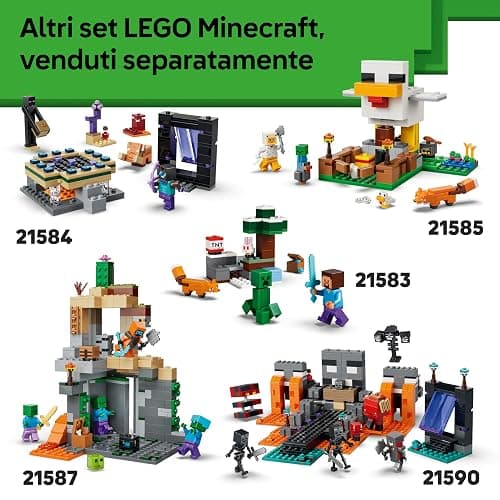 LEGO Minecraft Giardino Pallido - Bioma Giocattolo in Miniatura con Minifigure di Creaking e Mothman, e le Figure di Creeper e di Scheletro - Regalo per Gamer, Bambini e Bambine da 7 Anni - 21586 thumbnail 9