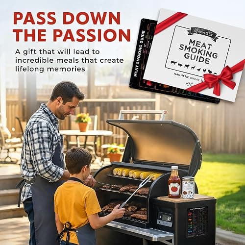 Levain & Co Meat Temperature Magnet & BBQ Smoker Guide - Pellet Smoker & Traeger Accessories - Wood, Time, & Temp - BBQ Accessories - Grilling Gifts for Men thumbnail 7