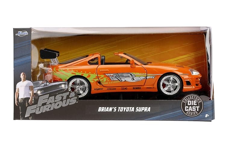 Jada Toys Fast & Furious 1:24 Brian's Toyota Supra Die-cast Car, Toys for Kids and Adults, Orange (97168) thumbnail 7