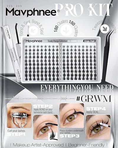 Viva Lash Clusters Kit Manga Eyelash Clusters Anime Individual Lashes Spiky Cluster Eyelash Extensions Kit 8-18MM Fairy Cluster Lashes Clear Band Lashes Clusters with Bond and Seal Lash Glue thumbnail 2