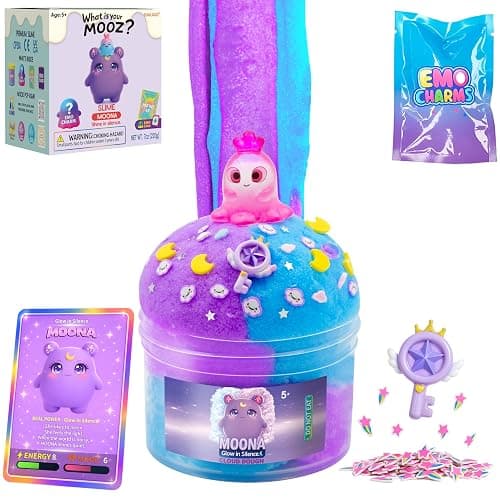 Sensory Cloud Slime – Kawaii Slime Kit for Kids, Blue/Purple Cloud Dough, Non-Sticky & Scented, Squishy Sensory, ASMR Fun, Axolotl Charm, for Girls & Boys Ages 5–12 & Teens, 7oz, MOOZ - Image 1