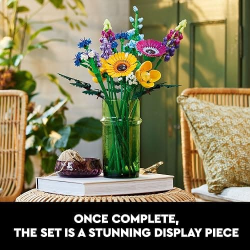 LEGO Botanicals Artificial Wildflower Bouquet - Fake Indoor Flowers Building Set for Home, Kitchen, Desk Decoration, Adults Ages 18+ - Gift for Birthdays - 10313 thumbnail 5