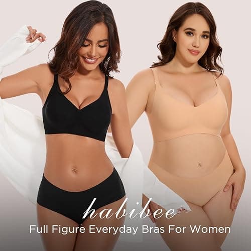 habibee Bra for Women No Underwire Comfort Seamless Bras Push Up Wireless Bras Full Coverage Bralettes, Bra Extender thumbnail 6