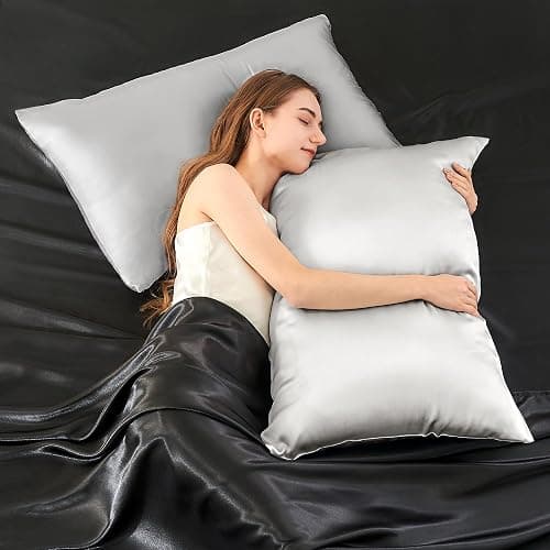 Light Grey Silk Pillow Cases thumbnail 7