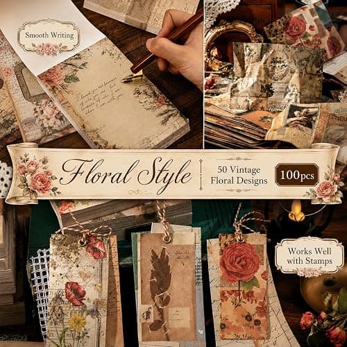 Vintage Floral Scrapbook Paper thumbnail 6