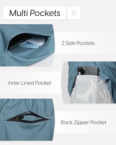 maamgic Gym Shorts for Men 7 inch Inseam with Liner Stretch 2 in 1 Workout Shorts Men Quick Dry Athletic Running Shorts thumbnail 3