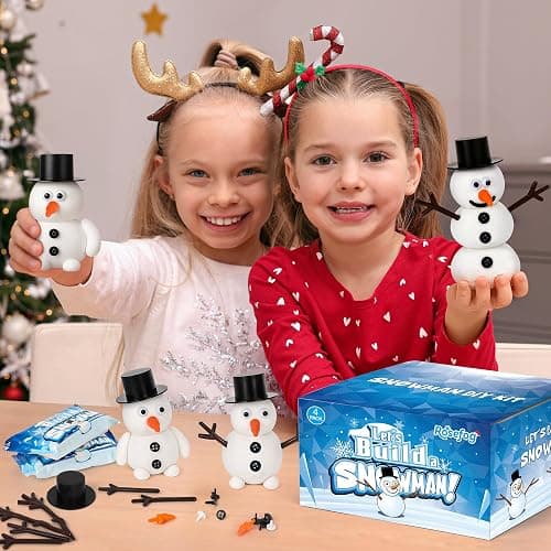4 Pack Christmas Crafts, Air Dry Clay Snowman Craft, Do You Want to Build a Snowman Christmas Stocking Stuffers for Kids, Toddler Crafts Supplies for Christmas Winter Event Game Toys Xmas Present thumbnail 4