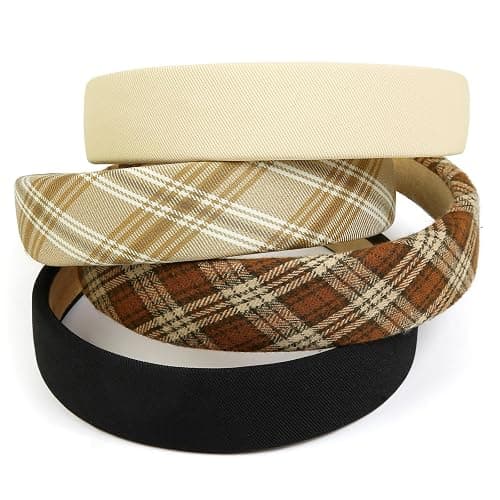Huachi Headbands for Women Trendy Non Slip Headbands 1 inch Wide Cute Headband for Girls, Fall Head Bands Elastic Hair Bands Fashion Hair Accessories 4PCS thumbnail 7