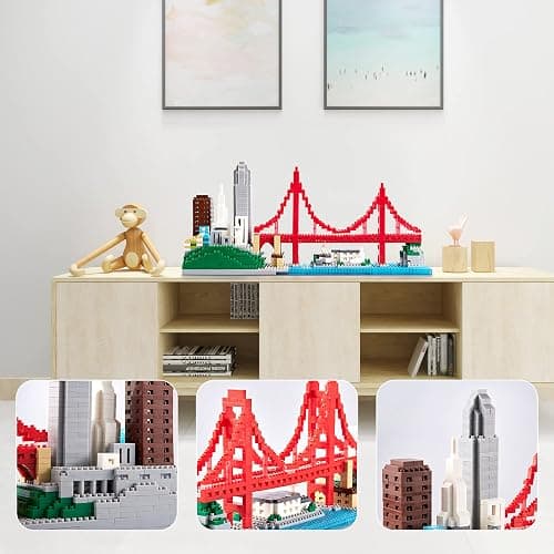LUKHANG San Francisco Skylines Building Set Model Kit - Engaging Architecture Gift for Kids & Adults, Micro Mini Blocks, 1610pcs+ | Aesthetically Pleasing, Fun & Compact thumbnail 2