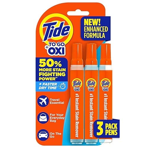 Tide Pen Stain Remover for Clothes, Tide To Go Pen, Instant Stain Remover Pen & Spot Cleaner, Portable & Travel-Friendly, Works on Food & Drink Stains, Fits in Purses & Bags, 3 Count (Pack of 1) - Image 1