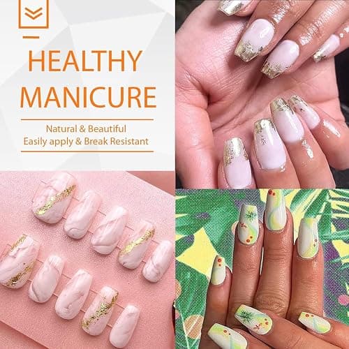 UNA GELLA Short Coffin Nail Tips 12 Sizes Short Coffin Gel Nail Tips 120Pcs Long Lasting Soft Gel Nails Tips Clear Full Cover Nails Tips Acrylic False for Nail Extension DIY Salon thumbnail 2