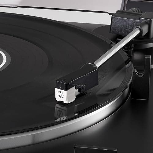 Audio-Technica AT-LP60X-BK Fully Automatic Belt-Drive Stereo Turntable, Black, Hi-Fi, 2 Speed, Dust Cover, Anti-Resonance, Die-Cast Aluminum Platter thumbnail 6