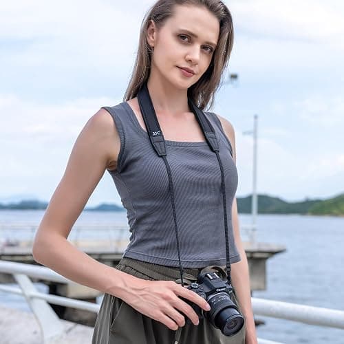 Soft Camera Shoulder Strap Neck Strap for Sony ZV-E10 II ZV-E10 R50 R50V R100 R10 Canon EOS M50 Mark II M50 Ricoh G900 II G900SE II Fuji X-E5, Comfortable & Breathable Mirrorless Compact Camera Strap thumbnail 8