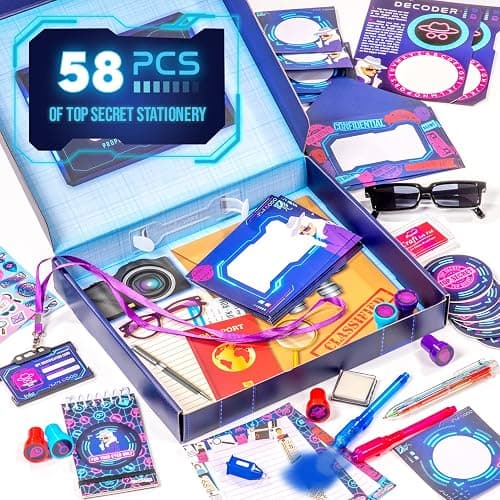 GirlZone Secret Agent Spy Kit for Girls Ages 8 to 12 | Invisible Ink Pen, Spy Glasses and ID Card | Fun Christmas Gift for Kids Who Love Secret Missions" thumbnail 2