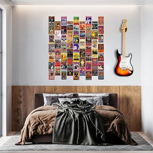WOONKIT 60 PC Vintage Rock Band Posters, 70s 80s 90s Retro Concert Prints, Bedroom Wall Art, Album Cover Collage, 4x6 Inch (Set of 60) thumbnail 8