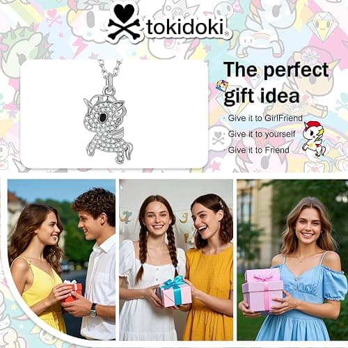 Tokidoki Unicorno 14K Gold Plated Necklace Bracelet Earring Official Licensed Jewelry Trendy Accessory Cubic Zirconia Necklace Bracelet Earring Gift for Women thumbnail 6