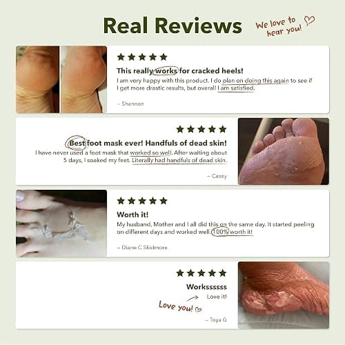 Purederm Shiny & Soft Foot Peeling Mask (3 pack) - For smooth and moist baby skin with Exfoliating peel off Calluses, Dry Skin, Cracked Heels - Men and Women thumbnail 9