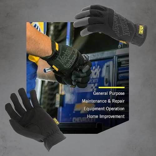 Mechanix Wear FastFit Work Gloves - Anti-Slip & Abrasion Resistant Heavy Duty Gloves - Touchscreen Compatible - Vibration Damping - Multipurpose Use - X-Large - Black thumbnail 4
