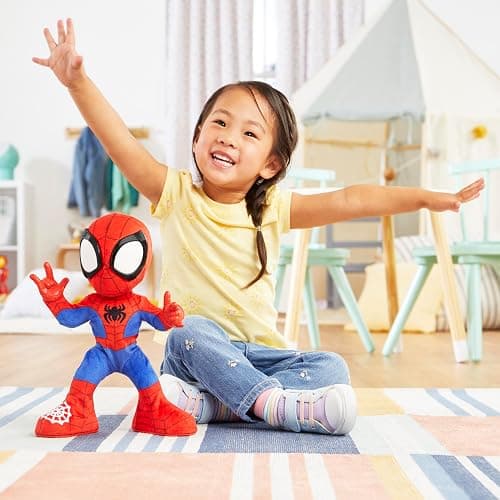 Spidey and his Amazing Friends Marvel Dance 'N Crawl Spidey, Interactive Plush Toy with 20 Phrases & Sounds, 2 Songs, Super Hero Toys for Kids 3 & Up thumbnail 6