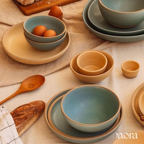 Mora Nano Ramekins Set of 4, 2oz Ceramic Pottery Sauce Cups - Merrigold thumbnail 2