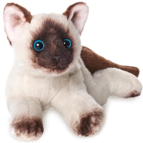 Bearington Lil’ Cleo Siamese Cat Plush - Cat Stuffed Animal - 8" Siamese Soft Plush Kitty Toy with Realistic Details and Floppy Body for Kids and Toddlers - Adorable Gifts for Kitten Lovers - Image 1