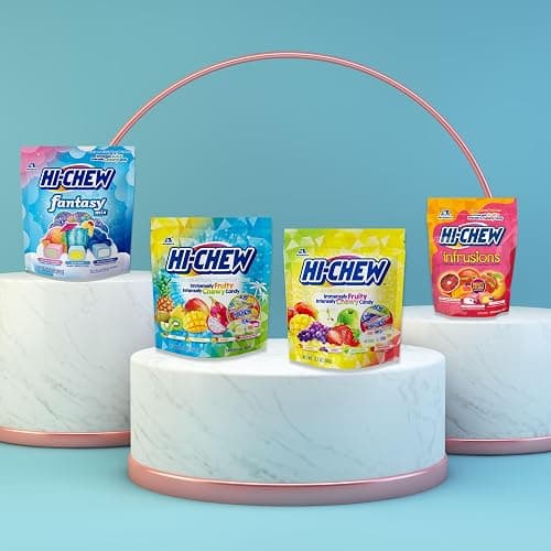 HI-CHEW Variety Mix Bulk, 220+ Pieces, 4 Stand Up Pouches - 13 Flavors Bulk, Sweet and Sour Chewy Candy, Unique Fun Soft - Immensely Juicy Fruity Flavors for Candy Treats & Sharing Treats thumbnail 6