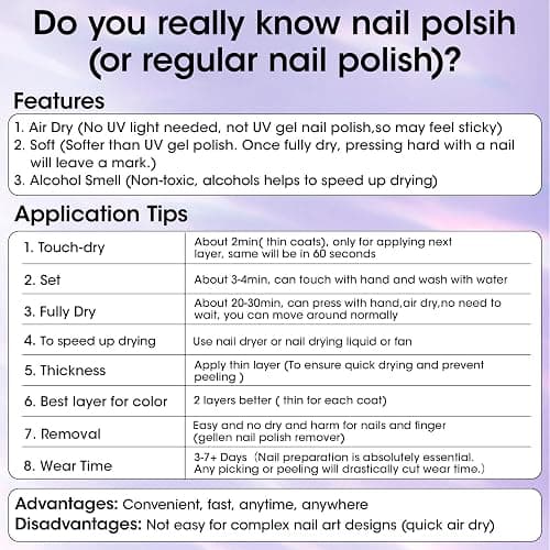 GELLEN Nail Polish Set, Nude Red Brown Quick Dry Traditional Regular Nail Polish Fall Winter 6 Colors Set for Fingernails Toe Nails Acrylic Natural Nails Home Salon, Non UV Gel, Hema Free, Non-toxic thumbnail 6