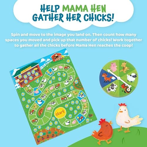 Peaceable Kingdom Count Your Chickens Award Winning Cooperative Counting Game for 2 to 4 Kids Ages 3+ thumbnail 3