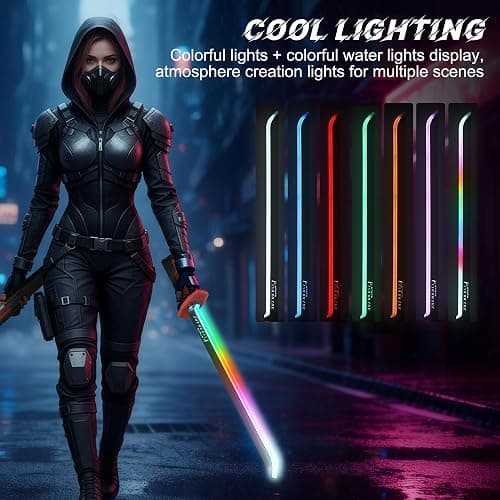 LED Light Up Sword, 31.5" Spark Sword with Mist/Fog, Motion-Activated Sound & Color Changing, USB-C Rechargeable Cosplay Sword Prop for Rave, Halloween & Parties, Adults & Kids thumbnail 6