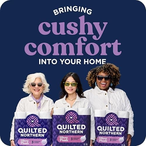 Quilted Northern Ultra Plush Toilet Paper, 18 Mega Rolls = 72 Regular Rolls, 3X Thicker*, 3 Ply Soft Toilet Tissue thumbnail 2