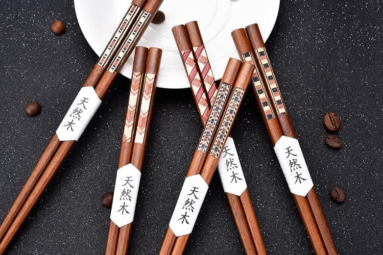 Antner Handmade Japanese Chopsticks Reusable Natural Wooden Chopstick with Box, 5 Pairs Gift Set thumbnail 6
