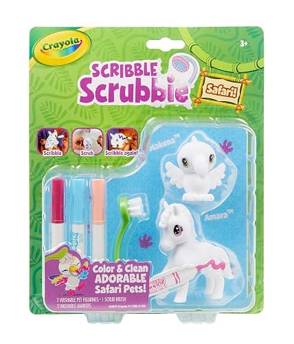 Crayola Scribble Scrubbie Safari 2 Pack Animal Toy Set Age 3+ - Image 1