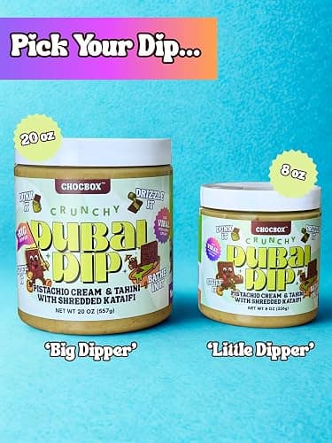 Chocbox Viral Dubai Dip – Pistachio Cream & Tahini with Shredded Crispy Kataifi or Cookie Butter with Shredded Crispty Kataifi – Sweet & Savory Spread – Crunchy Dessert Dip (8oz, Pistachio) thumbnail 3