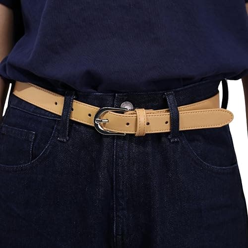 Women genuine Italian leather belt LUNA, Made in France thumbnail 3