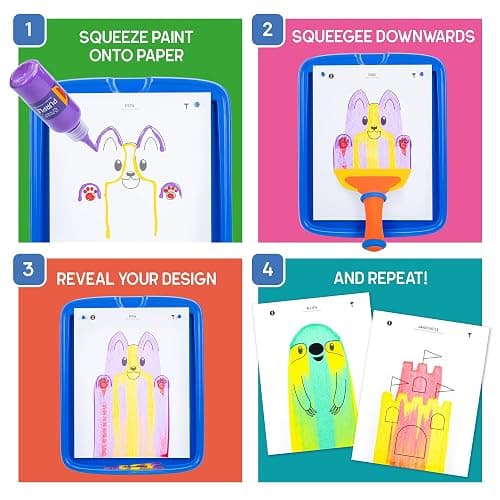 Educational Insights Squeegee Art Kit - Painting Kit for Kids, Children's Painting Kits, Screen Free Activites & DIY Projects, Mess-Free Art Kits for Kids, Boys & Girls Ages 5+ thumbnail 3