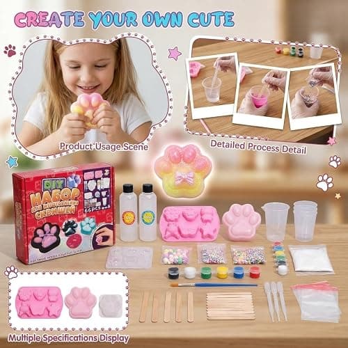Generisch Flüssigsilikon für Katzenpfote Squishy Selber Machen Bastelset für Kinder Erwachsene, 1: 1 Verhältnis Gemischt Superweiches Silikongummi, DIY Stressabbau Sensorik Spielzeug (Rosa) thumbnail 7