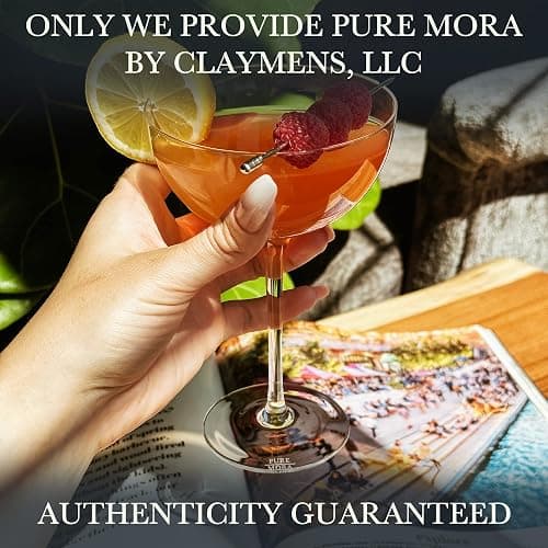 PURE MORA The Lyra Coupe Glass Set of 4, 7oz Handblown Premium Crystal Classic Cocktail Glasses for Martini, Champagne, Mixology, Home Bar, Fancy Margarita, Gin&Tonic, Drinking, etc. For Mixologists - Lyra Coupe (7oz - Set of 4) thumbnail 5