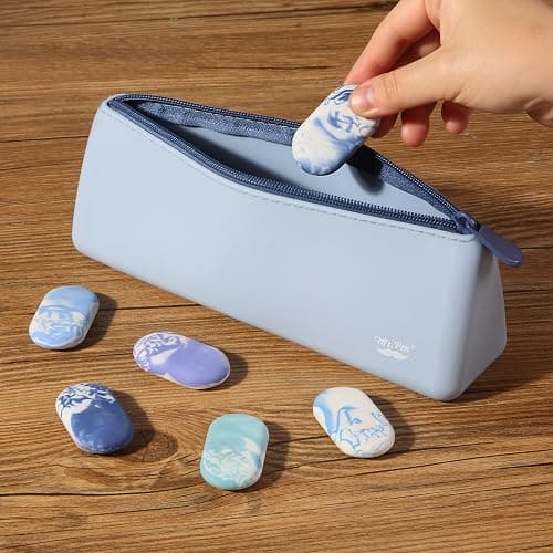 Mr. Pen- Marble Pencil Erasers, 12 Pack, Ocean Breeze Colors, No Smudge Mr Pen Erasers for Pencils thumbnail 2