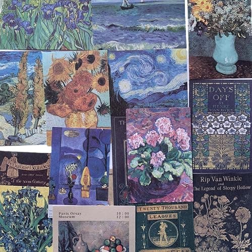 TIYPKE 200pcs Artistic Stickers for Journaling Supplies - Aesthetic Vintage Paper for Scrapbooking, Planners, Notebook, DIY Craft Kits, Postage Stamp Journal thumbnail 5
