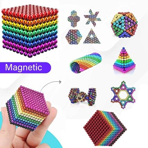 Update 521PCS Desk Fidget Toys for Adults, Desk Fidgets Toys for Office Stress,Magnet-Adults Beads Putty Toy Slime 18+ thumbnail 5
