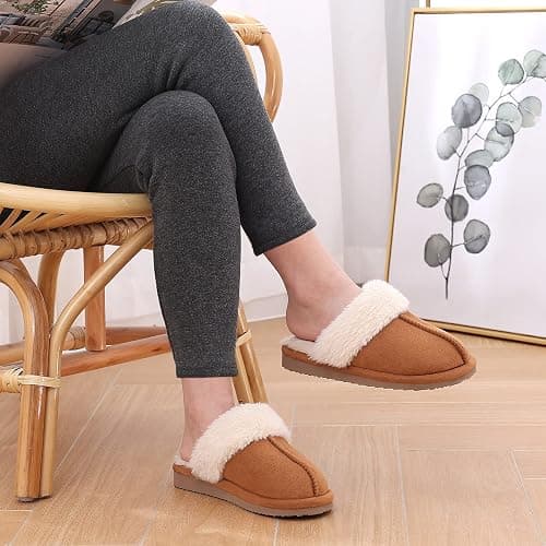 Litfun Women's Fuzzy Memory Foam Slippers Fluffy Winter House Shoes Indoor and Outdoor thumbnail 6