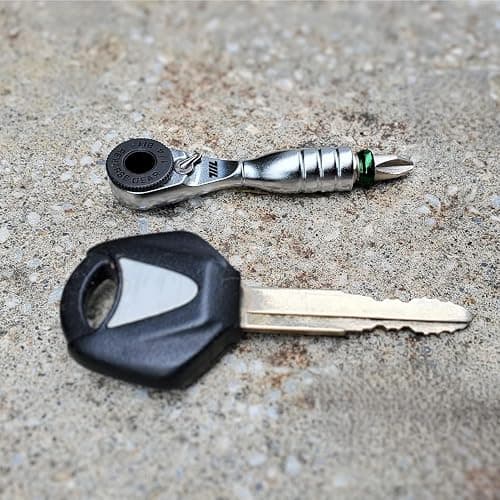 711L Mini Ratchet Wrench - One of the World's Smallest 1/4" EDC Ratchet Wrench For Tight Spaces - Alloy Steel - For Single-ended Hex Bit thumbnail 2