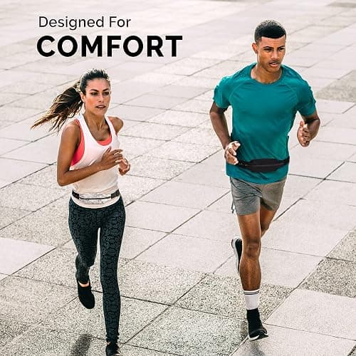 No-Bounce Slim & Secure Running Belt, Fits ALL Phones, Keys, Cards, Gels | Comfortable for Long Runs, Running Waist Pack for Men, Slim Running Belt Fanny, Comfortable for Long Runs, Adjustable Sizing thumbnail 4