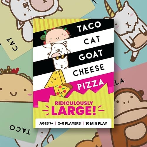 Taco Cat Goat Cheese Pizza Ridiculously Large Edition Wildly Entertaining Oversized Card Game for Family Game Night | Easy to Play 10 Min Rounds | for Kids, Teens, Adults, and Families | 2-8 Players thumbnail 2
