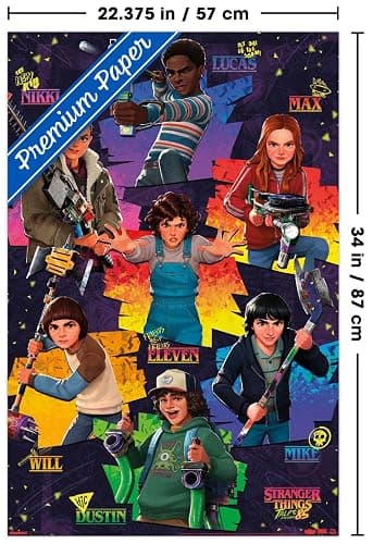 Netflix Stranger Things: Tales From ’85 (2026) - Hero Grid Wall Poster, 34L" x 22.4W", Premium Unframed Version thumbnail 3