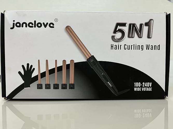 janelove Curling Wand,Hair Curlers for Long Hair, Curling Wand Set with 5 Ceramic Barrels,from 9/18/25/32 mm, 150℃-210℃ Temperature Control,with Heat Resistant Glove thumbnail 8