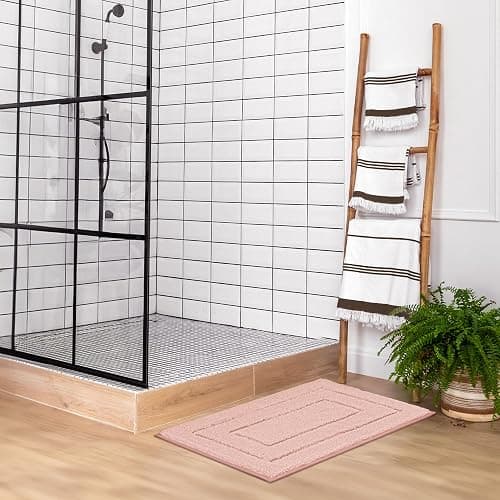 GRANNY SAYS Pink Bathroom Rugs Non Slip Washable, 24"x 36", Soft Bath Mats for Bathroom, Microfiber Shag Rug, Absorbent Bath Floor Mat, Large Bath Rug for Shower, Tub, Bedroom thumbnail 9