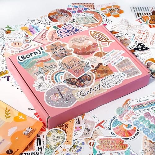 Puraesla 225 PCS Christian Bible Verse Stickers – Inspirational Journaling & Study Stickers for Water Bottles, Laptops, Notebooks & Scrapbooking – Waterproof thumbnail 9