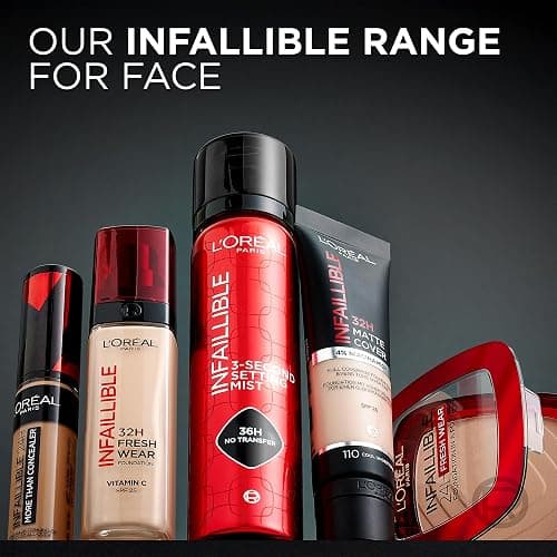 L'Oreal Paris Infallible 3-second Setting Spray, Long-Lasting Fixing Spray for Face, lightweight micro mist non-sticky, transfer proof, sets makeup for up to 36 Hour, 75ml (Pack of 2) thumbnail 10