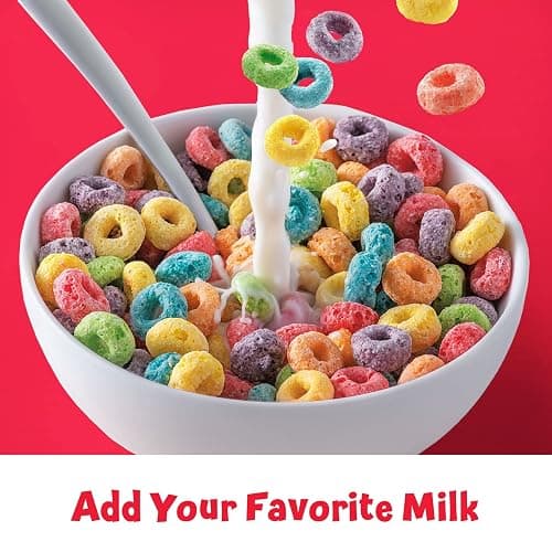 Kellogg's Froot Loops Breakfast Cereal Cups, Fruit Flavored, Breakfast Snacks with Vitamin C, Original, 18oz Case (12 Cups) thumbnail 6